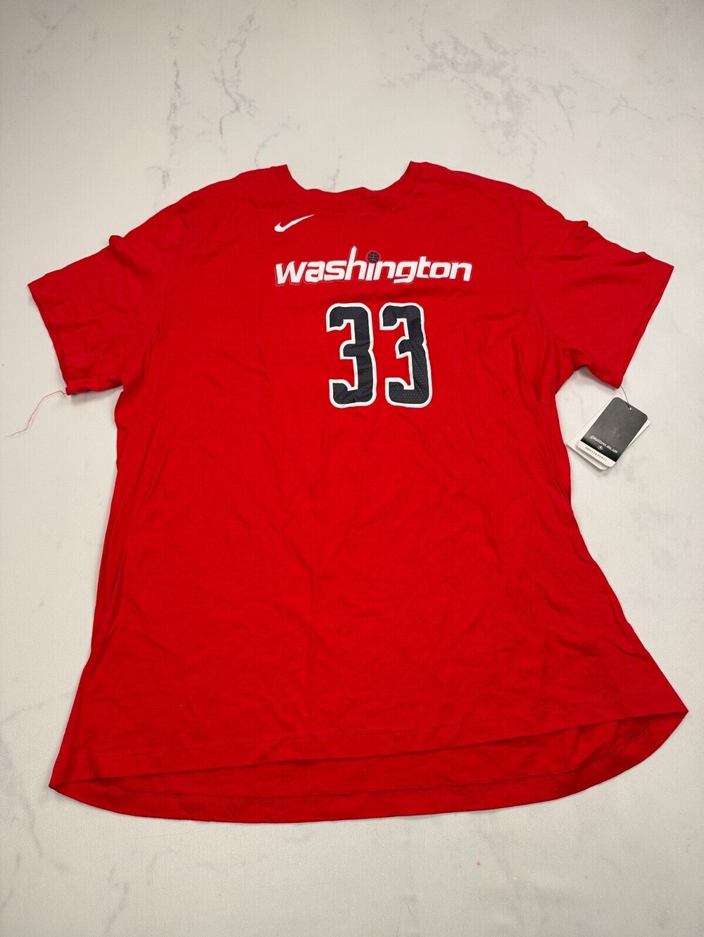 Nike Washington Kuzma Graphic Tee T Shirt Red Recent Collegiate - Mens XXL